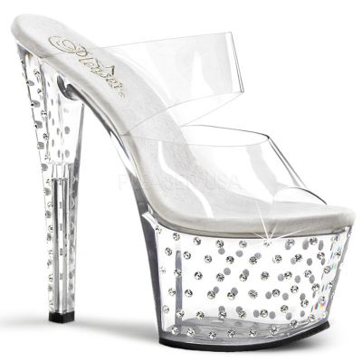 STARDUST 702 7 Rhinestone Studded Platform Slide