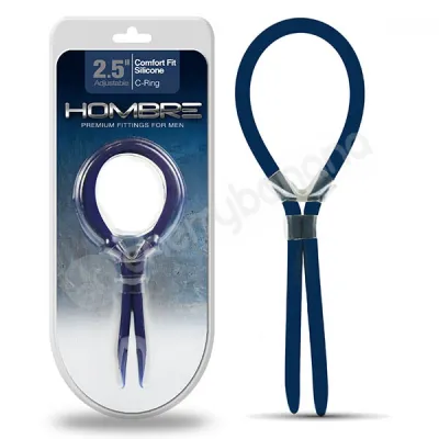 Hombre Comfort Fit Blue Adjustable Cock Ring