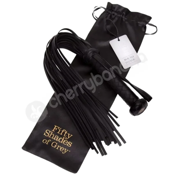 Fifty Shades Of Grey Bound To You Large Black Faux Leather Flogger