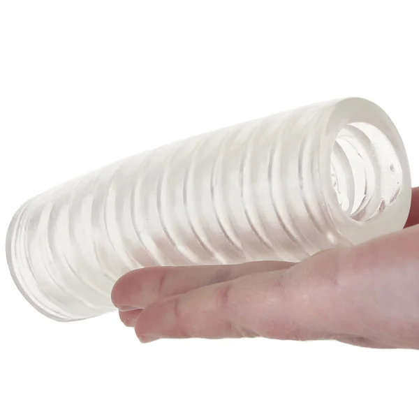 Rize Ribz Self Lubricating Glow In The Dark Open Ended Penis Stroker By Blush