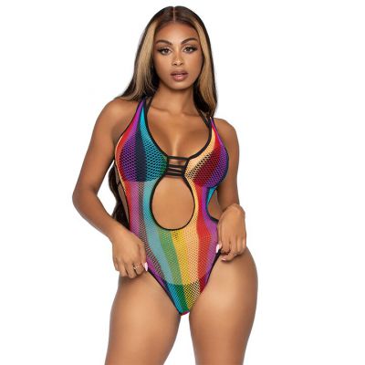 Leg Avenue Rainbow Fishnet Cut Out Body