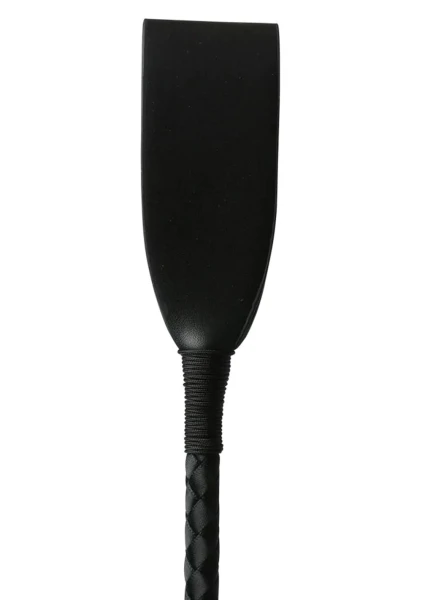 Bound Noir Nubuck Leather Riding Crop