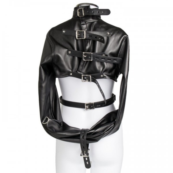 Bondara Women’s Faux Leather Cropped Straitjacket — image 5 of 5