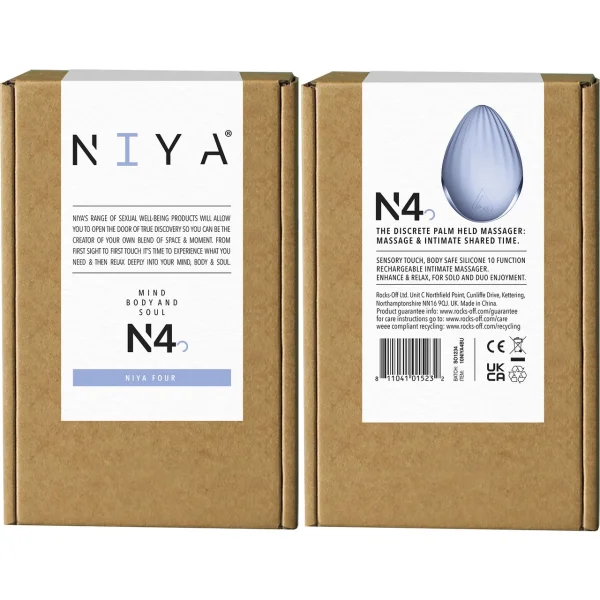 NIYA 4 Vibrating Silicone Waterproof Rechargeable Palm Held Stimulator