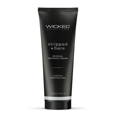 Wicked Sensual Massage Cream Stripped and Bare