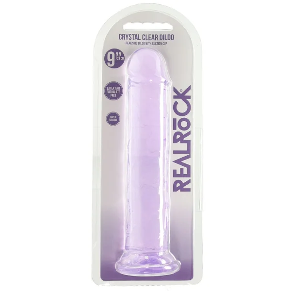 RealRock Crystal Clear Jelly 9 Inch Dildo