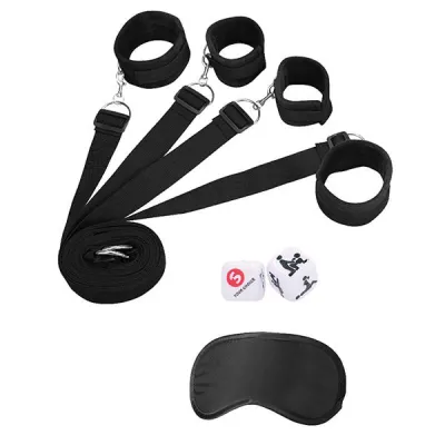 Ouch Black White Bed Bindings Restraint System