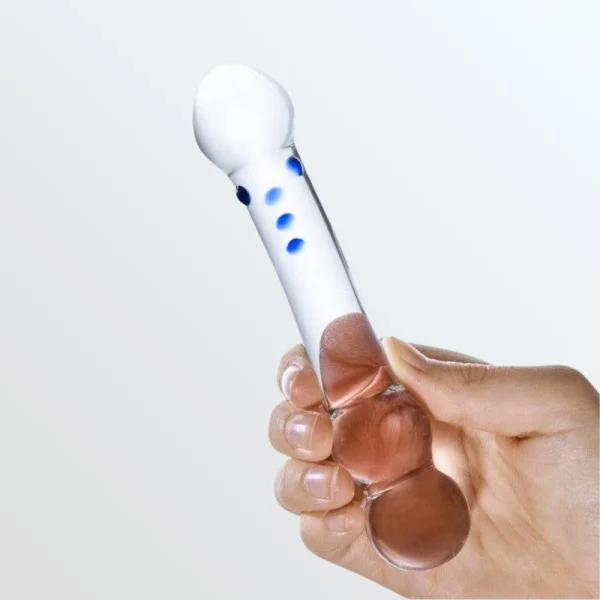 Glas 6in Curved G-spot Glas Dildo