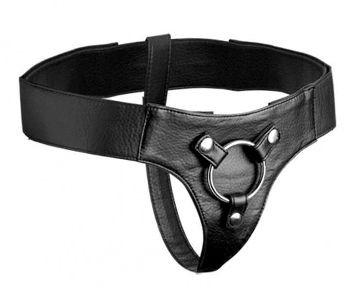 Domina Wide Band Strap On Harness - Black