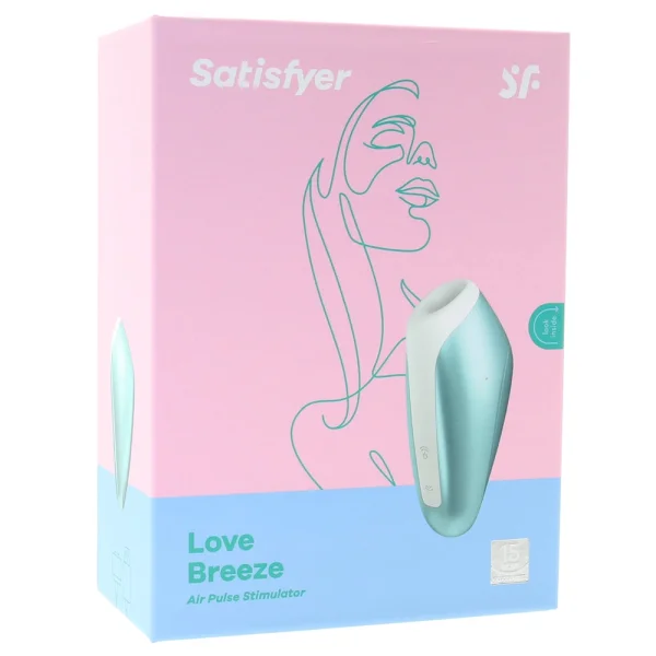 Satisfyer Love Breeze Pressure Wave Vibrating Rechargeable Waterproof Stimulator - Ice Blue