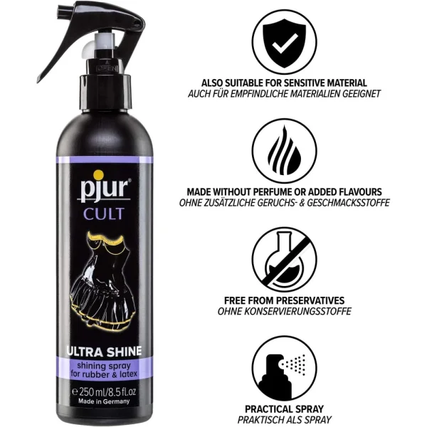 Pjur Cult Ultra Shine Spray Rubber & Latex Conditioner | 250ml/8.5oz