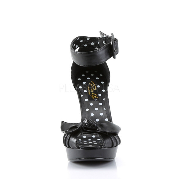 BETTIE-07 - 4 1/2" Heel, 1" Hidden PF,Open Toe Ankle Strap Sandal W/ Bow — image 2 of 4
