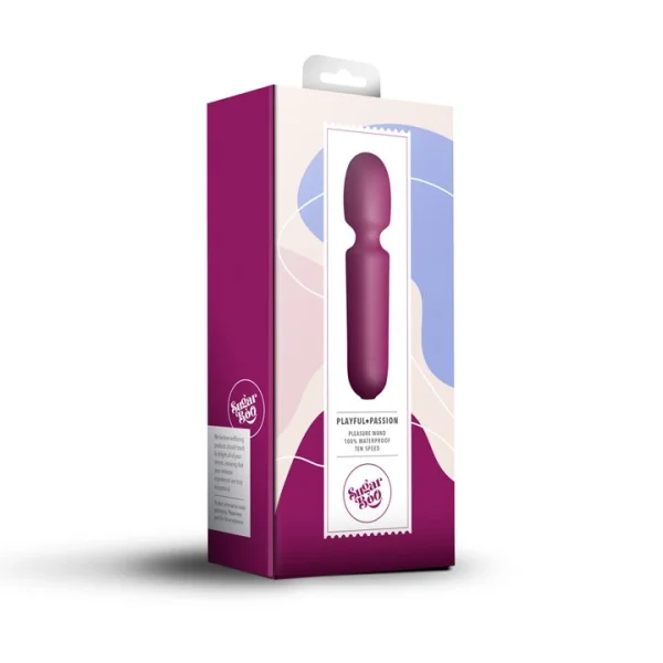 SugarBoo Playful Passion Burgandy 10 Function Wand Vibrator