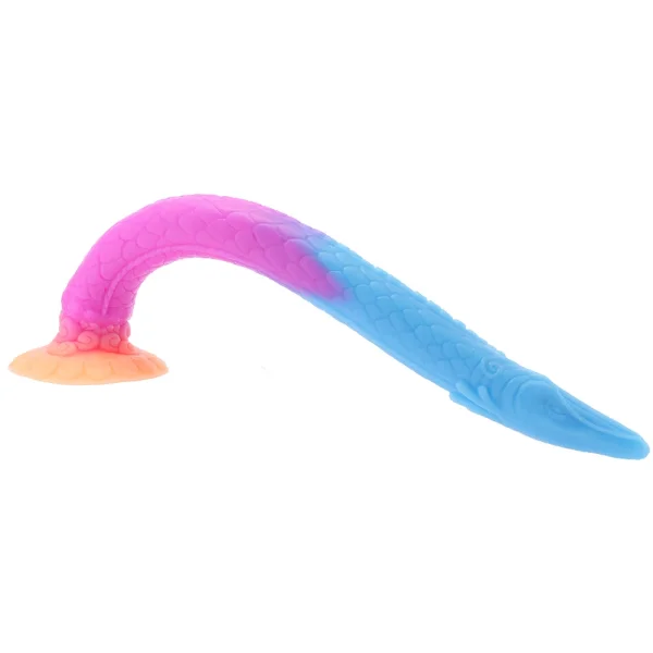 Makara Glow-In-The-Dark Snake 18.25" Silicone Suction Cup Dildo By Creature Cocks