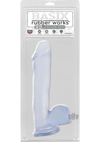 Basix 12 inches Mega Dildo Clear — image 4 of 4