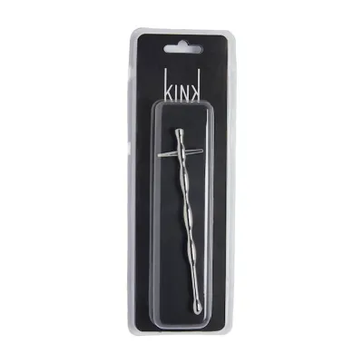 Kink Range Stainless Steel Ribbed Penis Plug 5 9 Inch