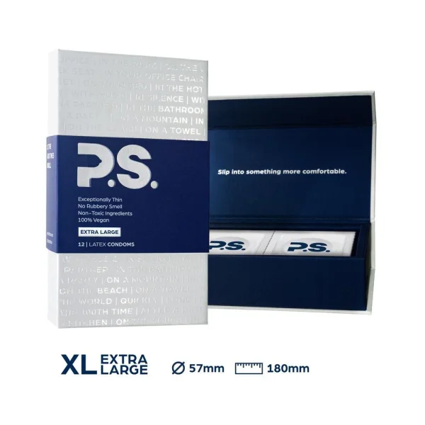 P.S. XL Ultra-Thin Large Vegan Condoms | 12-Pack — image 5 of 6