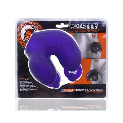 Meatlocker Chastity Cage Blue 4 75 Inch