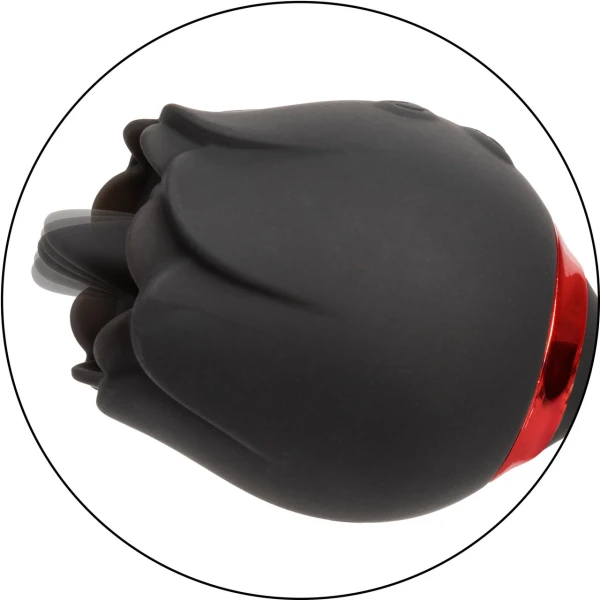 French Kiss Elite Siren Bullet Vibrator & Flickering Tongue Clitoral Stimulator By CalExotics - Black