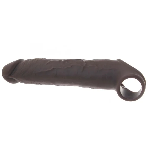 Fantasy X-tensions Elite Silicone 7" Penis Extension With Ball Strap & 3" Removable Extender  - Chocolate