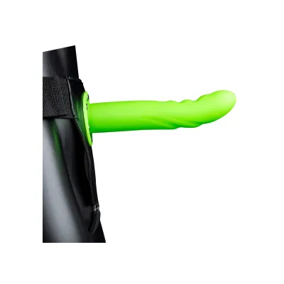 Ouch Glow in the Dark Textured Curved Hollow Strap On