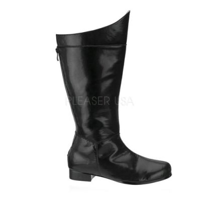 HERO 100 MEN BLACK SUPER HERO Comic Character BOOT