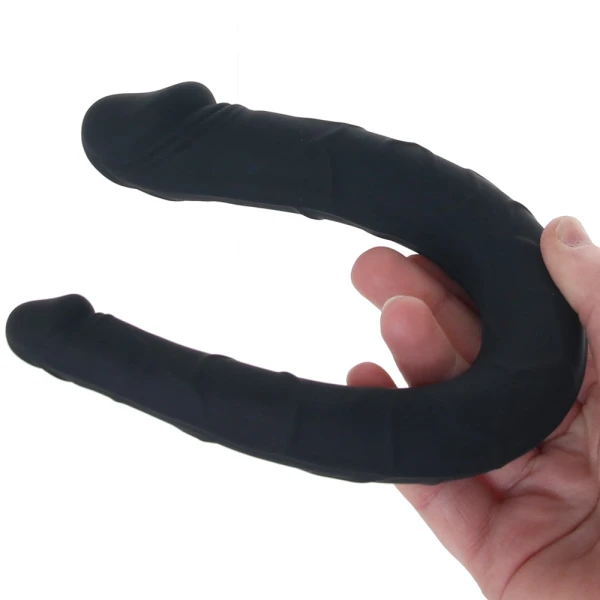 Boundless AC/DC Dong Silicone Double Dildo By CalExotics - Black