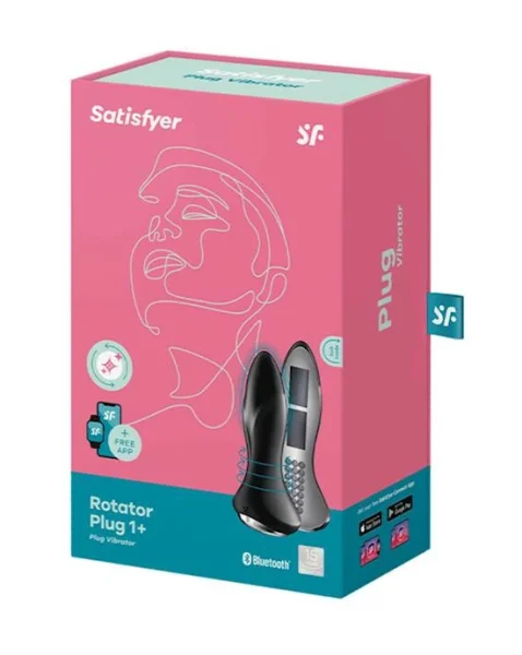 Satisfyer Rotator Plug 1  - Black - 5.1 Inch