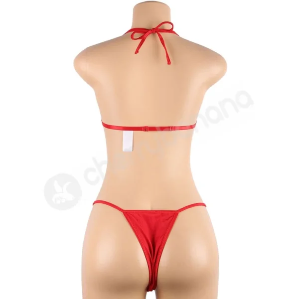 Cherry Banana Red Sexy Bow Underwire Bra & Panty Lingerie Set