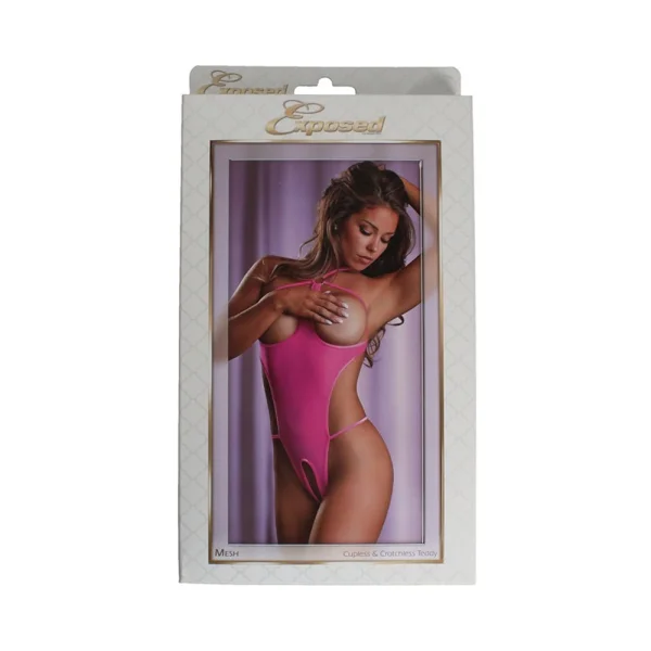 Ms Sheer Mesh Cupless Teddy Pink S/m — image 4 of 4