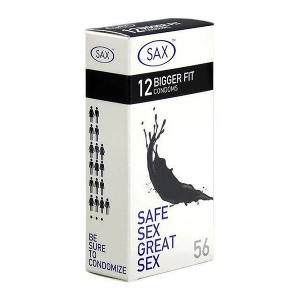 SAX, 56mm Condoms (Bigger Fit) - 12 pack — image 2 of 2