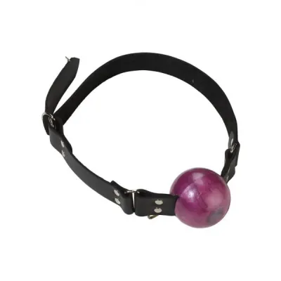 Large Ball Gag With D Ring 2 Inch Purple