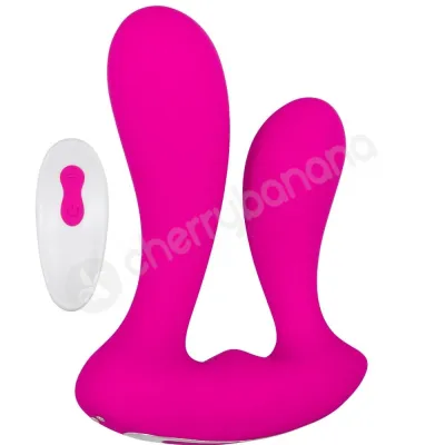 Adam Eve Rechargeable Dual Entry Pink Double Penetration Vibe With Remote