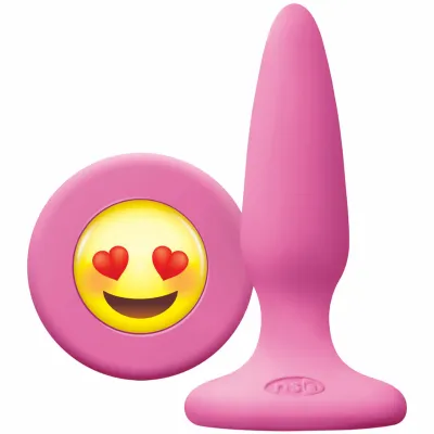 Mojis ILY Silicone Tapered Mini Butt Plug Pink