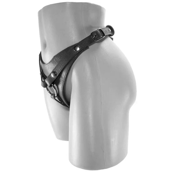 Leather dildo harness