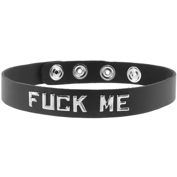 F**k Me Leather Word Band Collar — image 6 of 6