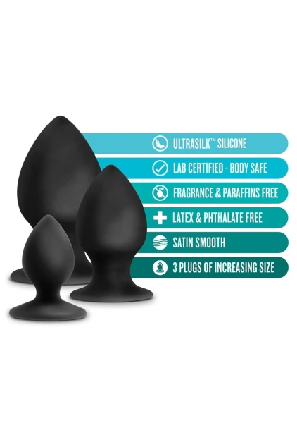 Anal Adventures Platinum Stout Plug Kit