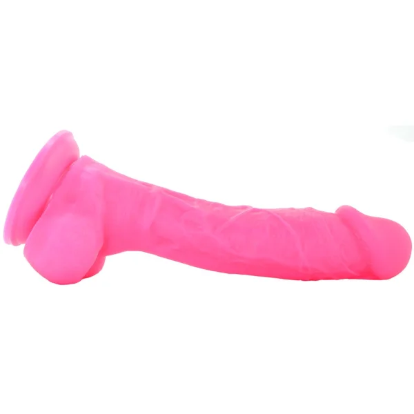 Colours Dual Density 8 Inch Silicone Suction Cup Dildo - Pink
