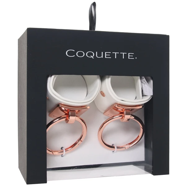 Vegan Leather Handcuffs in White