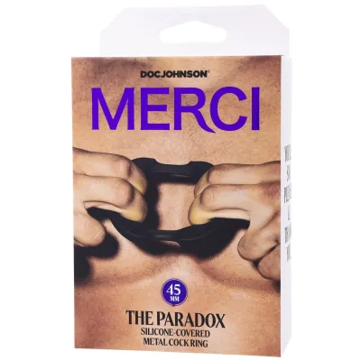 Merci the Paradox Silicone Covered Metal Cock Ring 45mm Black