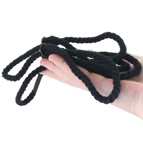 Merci Restrain Hemp Wrist/Ankle Cuffs in Black — image 5 of 6