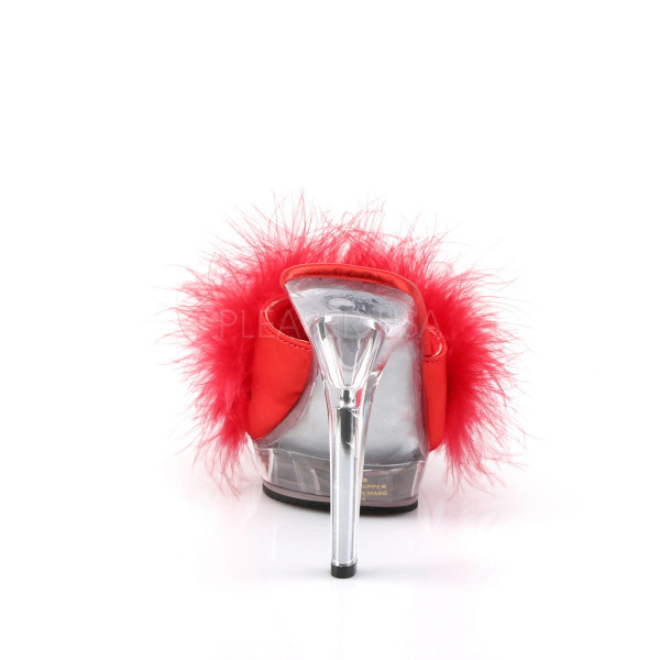 LIP-101-8 - 5" Stiletto Heel PF Marabou Slipper — image 8 of 16