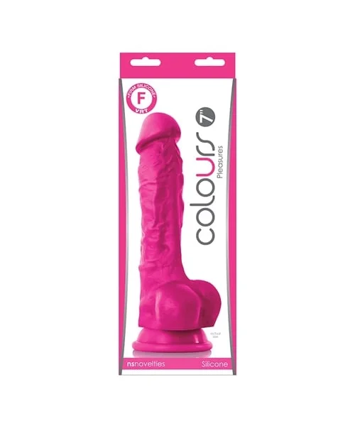 Colours Pleasures 7 inches Silicone Dildo Pink