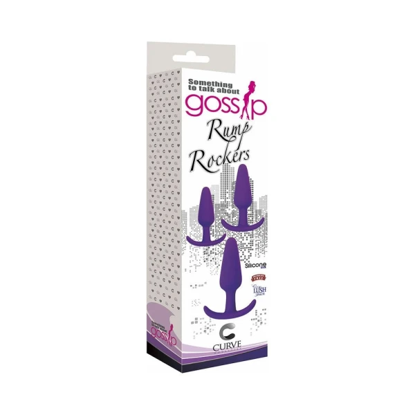 Rump Rockers 3 Piece Anal Plug Training Set Violet