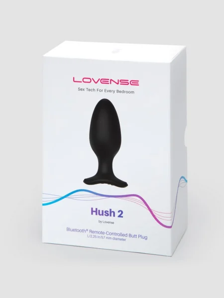 Lovense Hush 2 Large App Controlled Rechargeable Vibrating Butt Plug 2.25 Inch