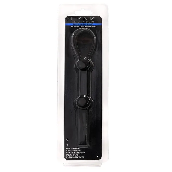 Silicone Dual Roper Lasso Style Adjustable Double Cock Ring by Lynk Pleasure — image 7 of 8