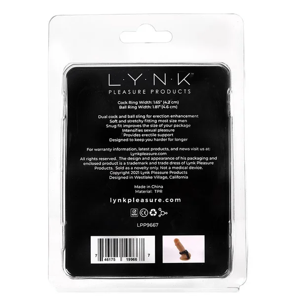 Dual Cock and Ball Enhancement Support Sling by Lynk Pleasure — image 8 of 8