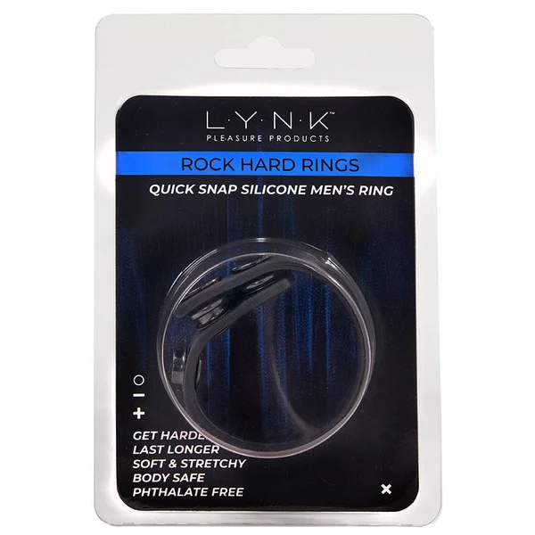 Quick 3 Snap Adjustable Black Silicone Cock Ring for Men — image 6 of 7