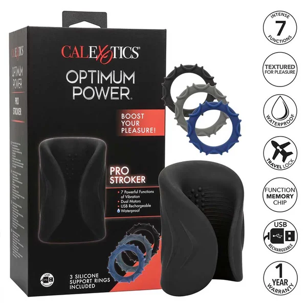 Optimum Power Pro Stroker Silicone Rechargeable Masturbator — image 16 of 16