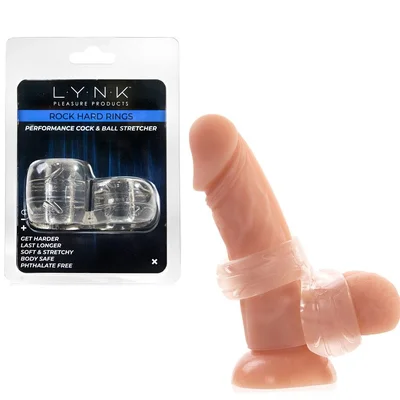 Performance Cock Ring Ball Stretcher Clear by Lynk Pleasure
